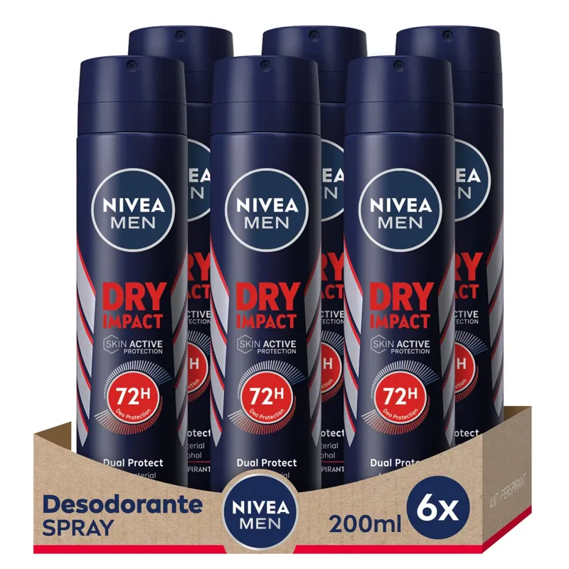 Nivea Men Dry Impact - Desodorante Antiderrapante para Homem em Spray